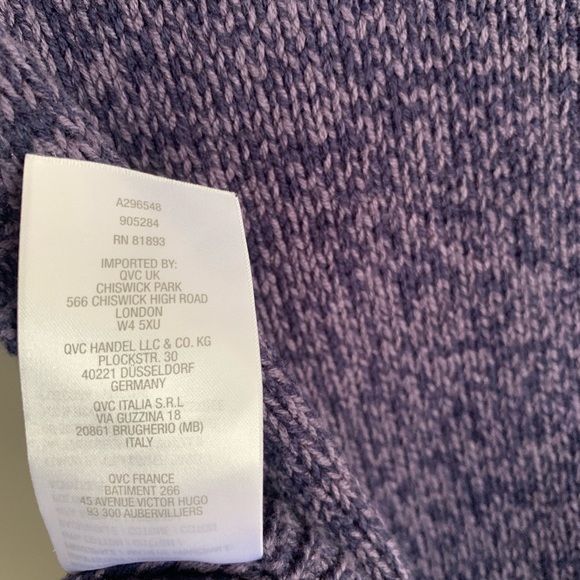 LOGO Lori Goldstein Sweater Knit Woven Trim Vest - Picture 4 of 5